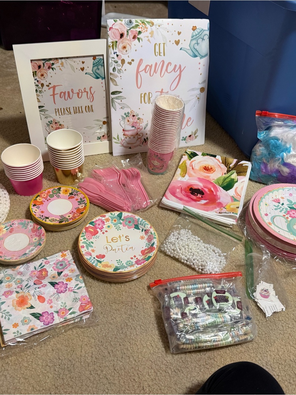 Floral Pink Party Tableware Set - Fancy For Tea